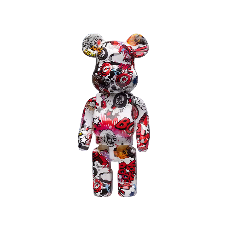 Beertje 27cm - Stripheld rood