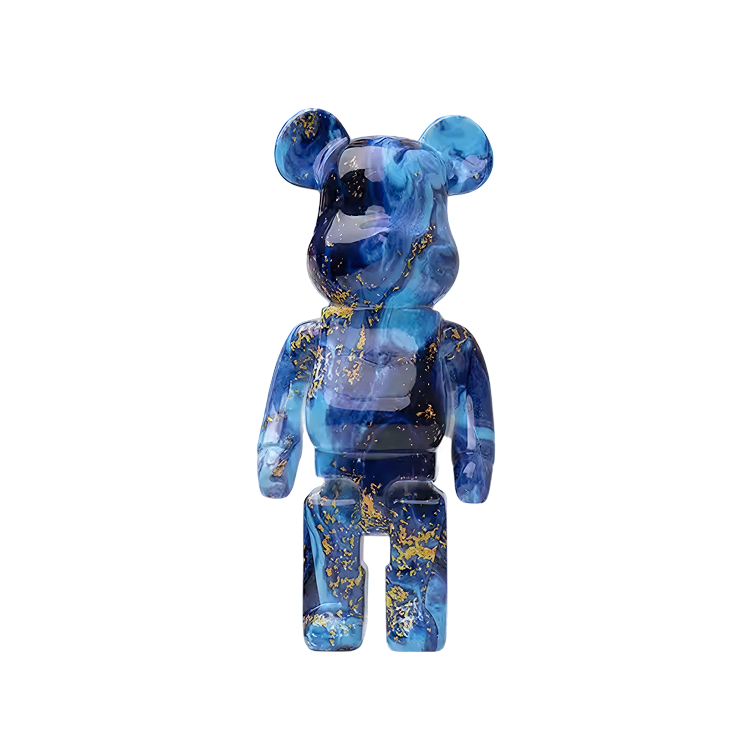 Beer 27cm - Blauw Marmer